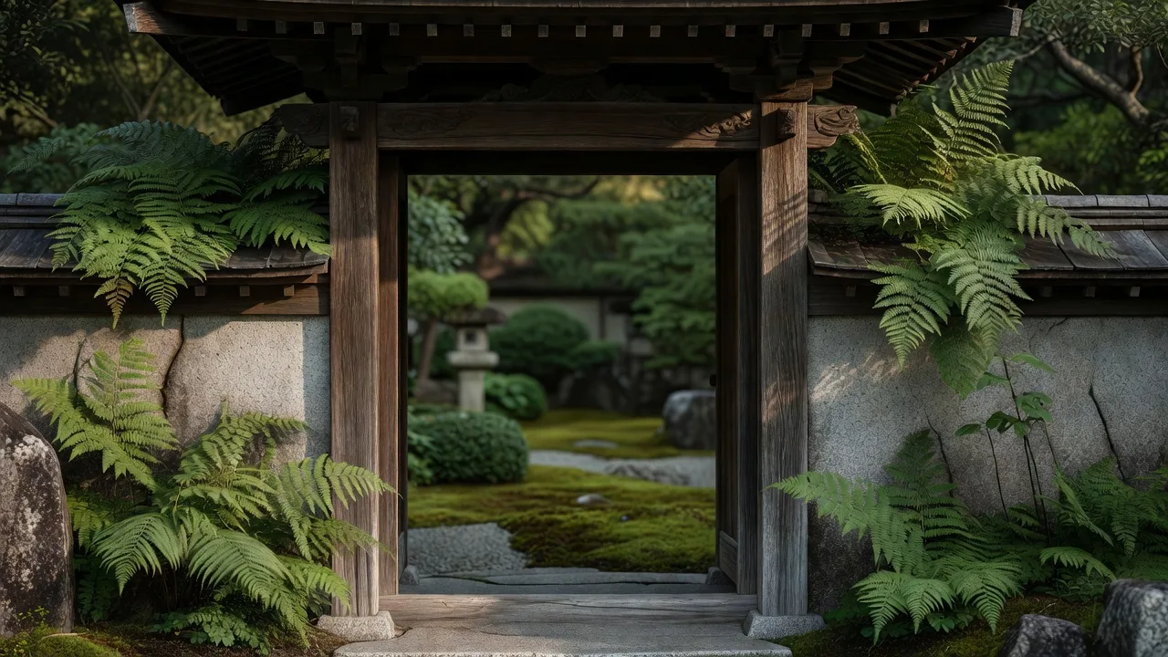 庭園の入口門